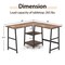 Costway L Shaped Corner Computer Desk Study Table w/Storage Shelves Black/Rustic Brown